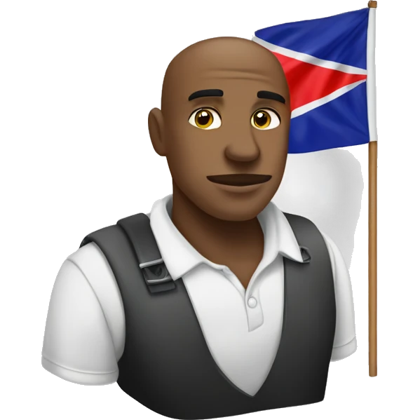 Homem com bandeira cigana  emoji
