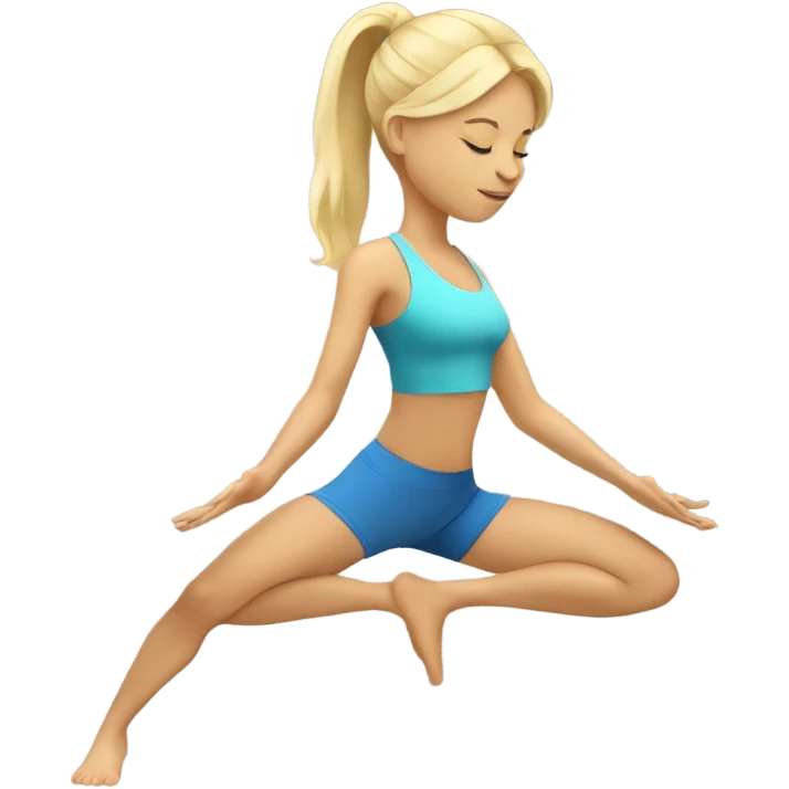 Blonde girl yoga emoji