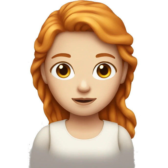 Pretty ginger girl with brown eyes emoji