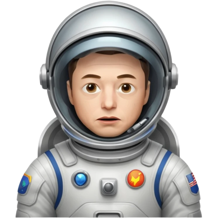 Elon Musk in the space: Angry emoji