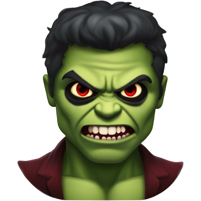 Hulk vampires one eye is no! Face is black and smile red eye Vampires emoji