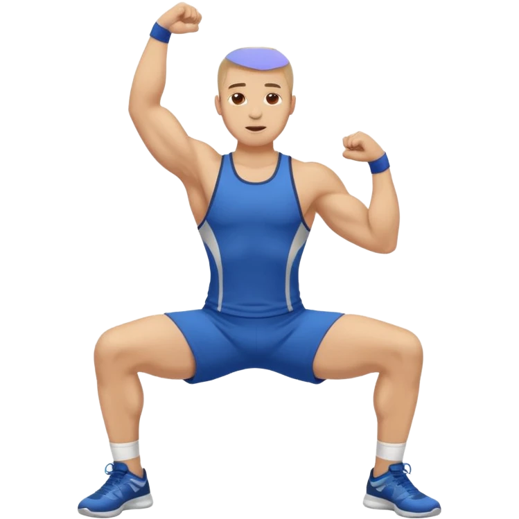 man stretching in gym emoji