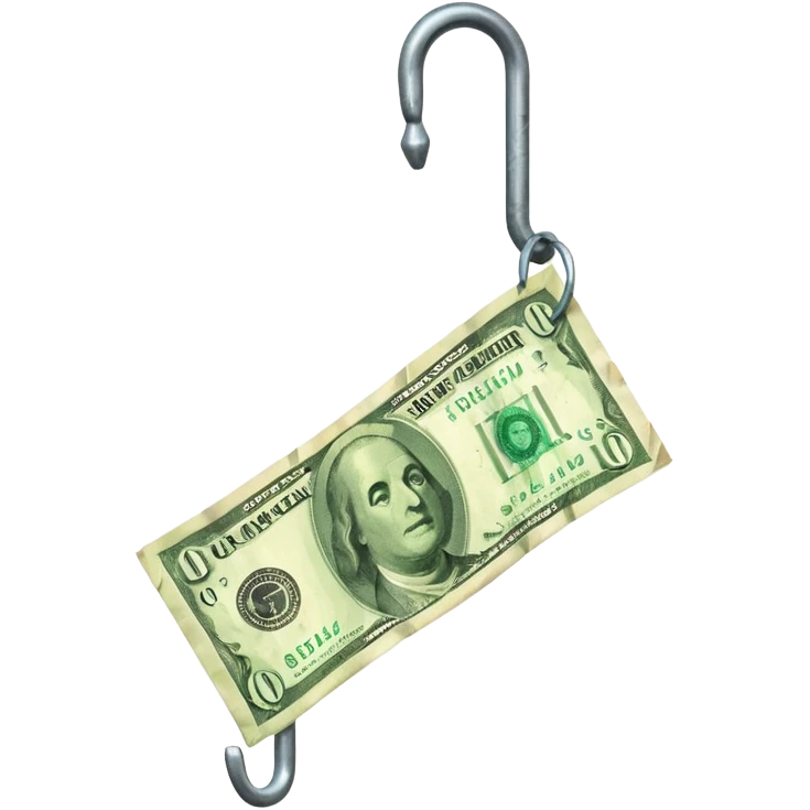  крючок на который попался доллар emoji