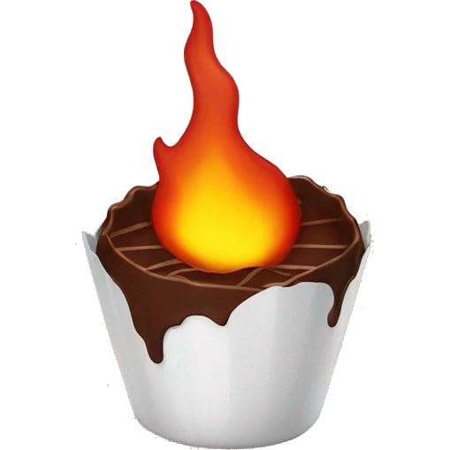 one chocolate with fire emoji