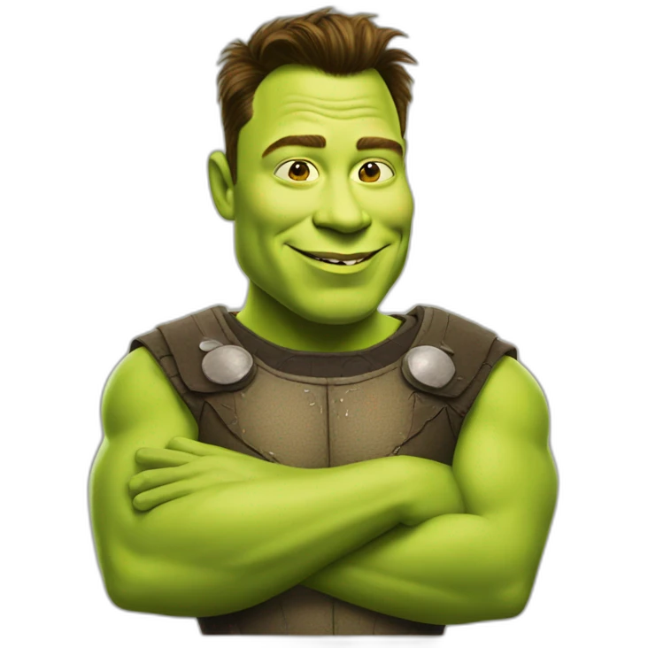 Elon musk as shrek emoji
