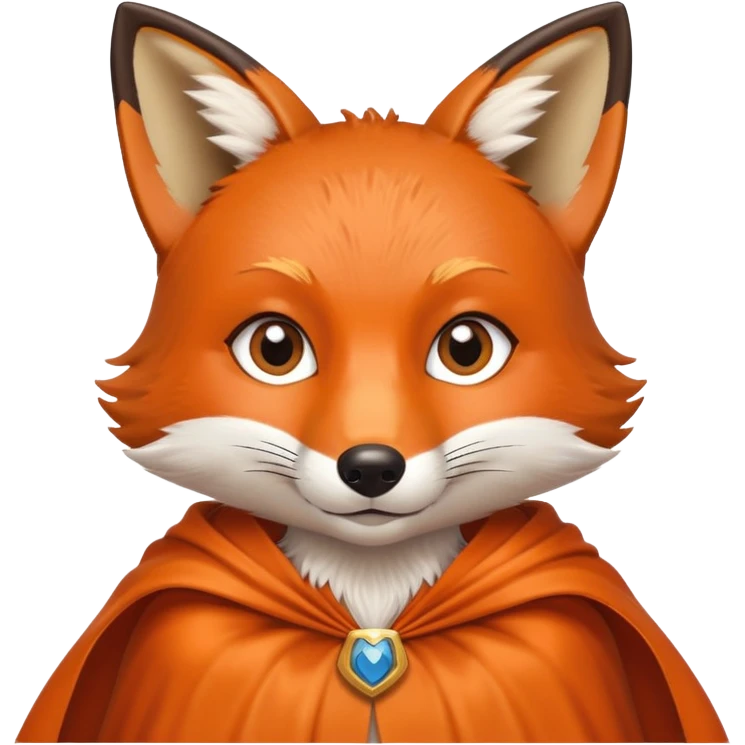 Posing fox with cape emoji