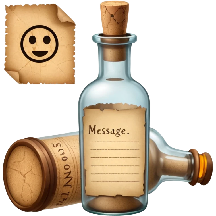Message letter in Bottle emoji