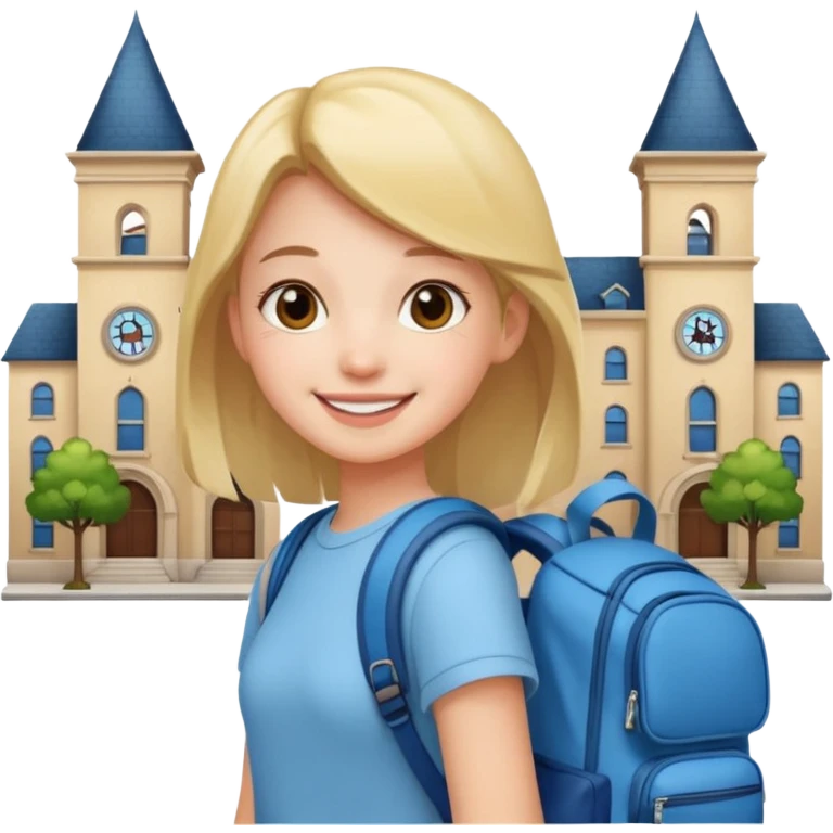 City Backpack Student girl emoji