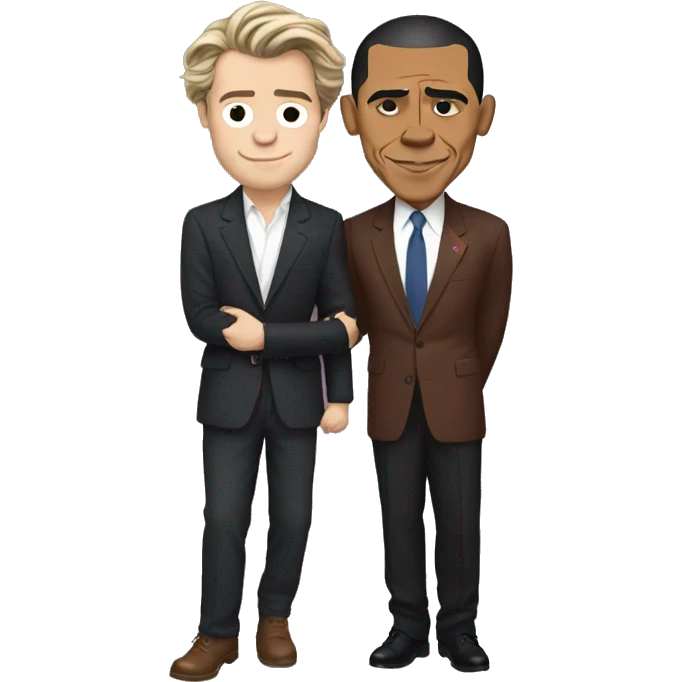 Harry styles and Obama in love emoji
