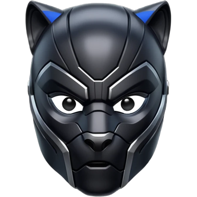 Cool Black panther helmet emoji