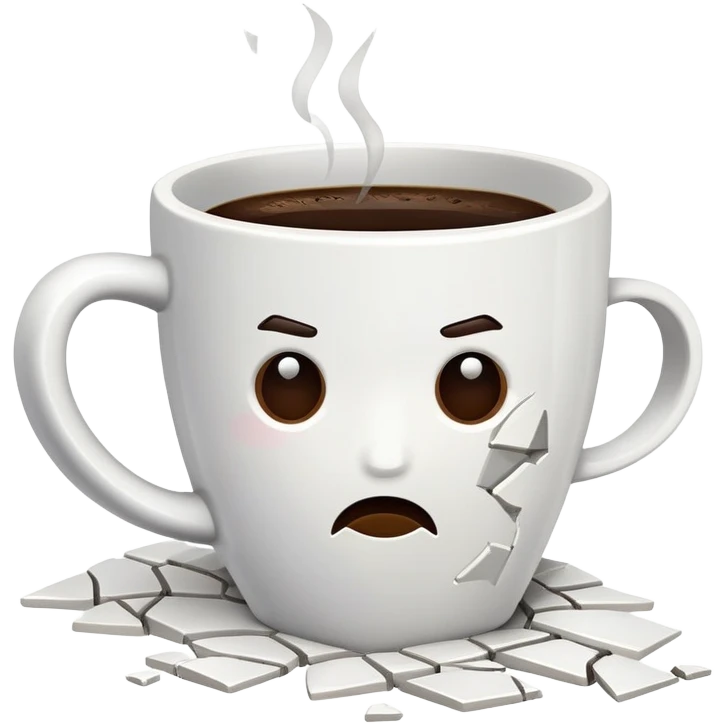 broken coffee cup emoji