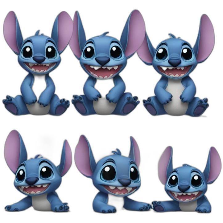 Stitch fait une photo emoji
