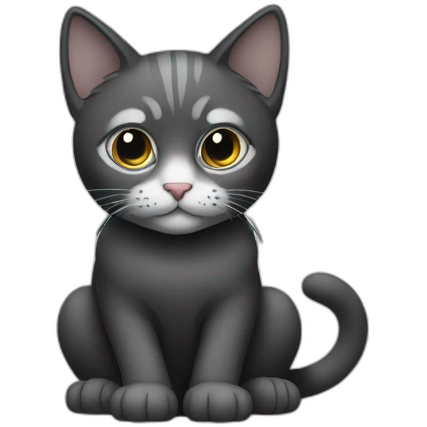 Cat black and Grey emoji