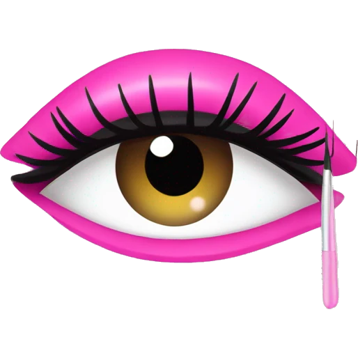 Pink lash artist Tweezers emoji
