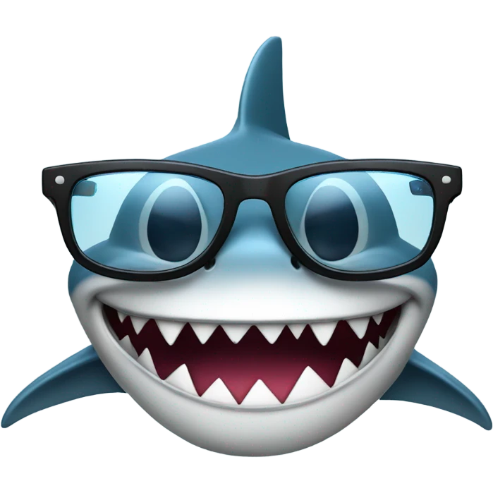 Shark with glasses  emoji