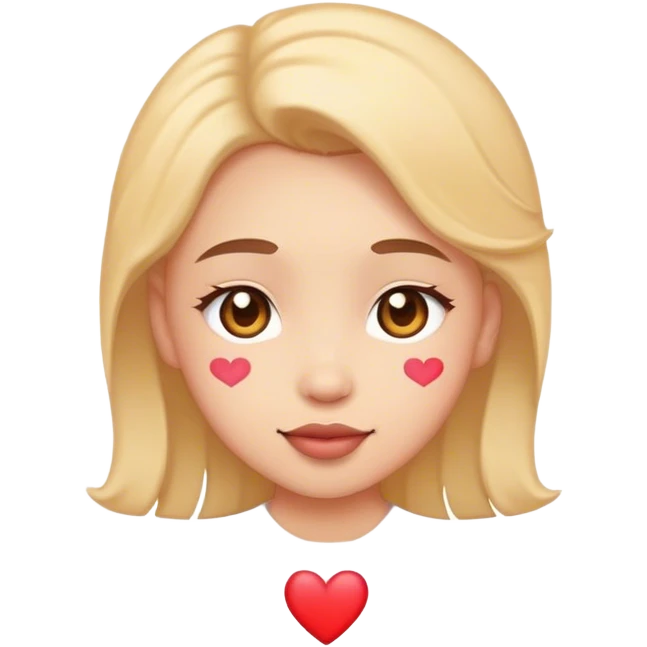Cutie face with love sign emoji