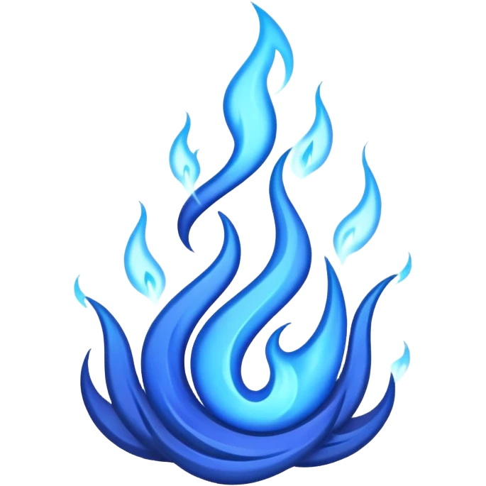 Wicked blue flames emoji