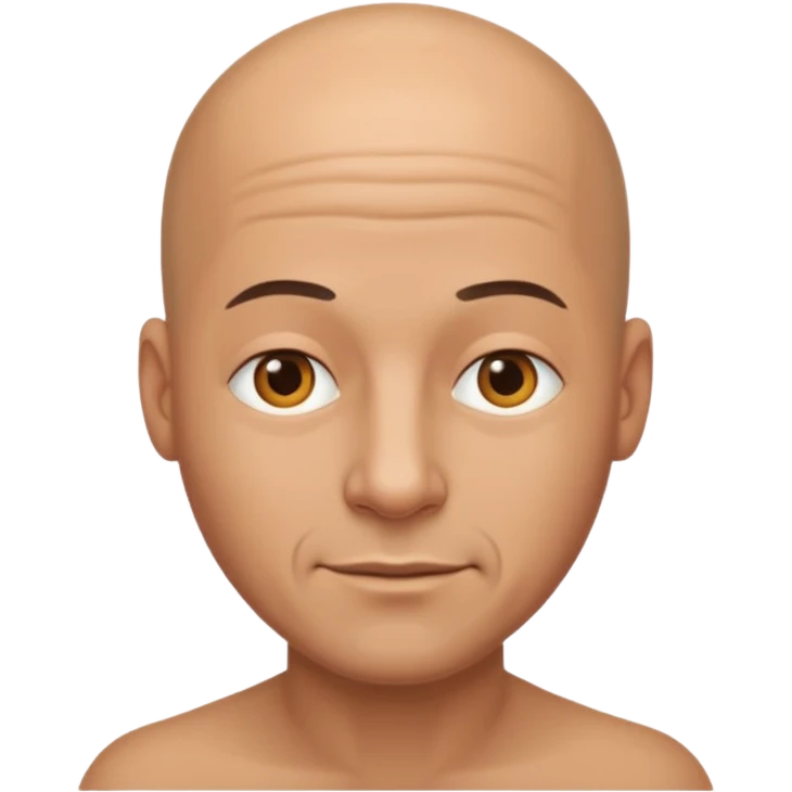 a portrait of bald man  emoji