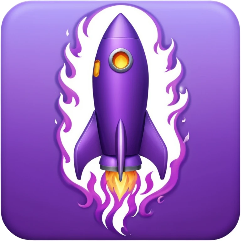 purple rocket purple flame emoji