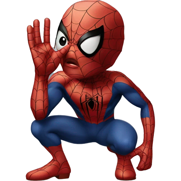 spiderman blowing a kiss emoji