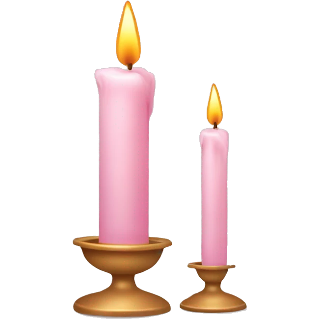light pink candle emoji