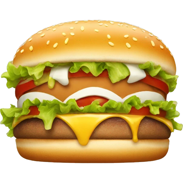 happy burger face emoji