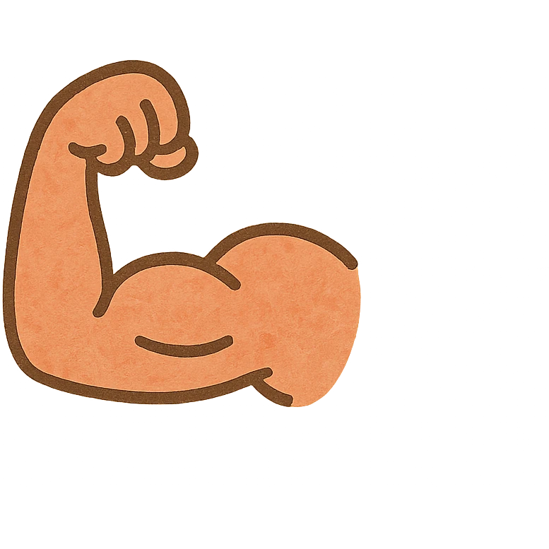 really small biceps emoji
