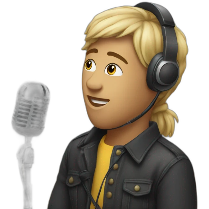 Behind the microphone emoji