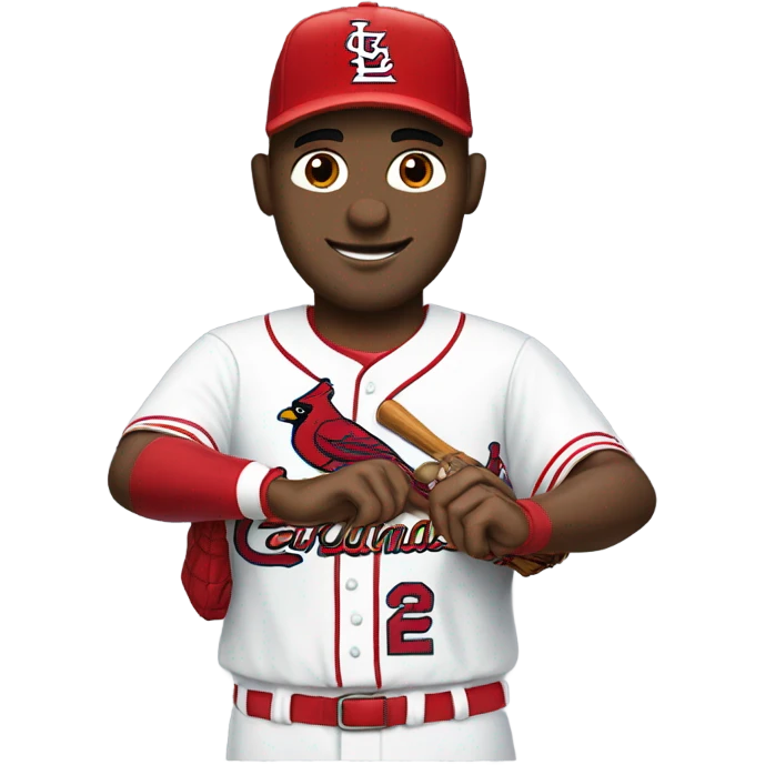 guy wearing a St. Louis cardinals jersey emoji