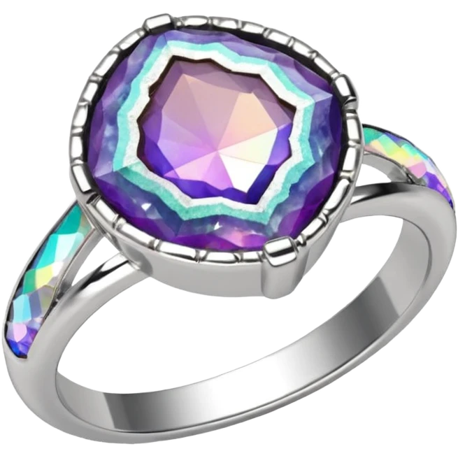 crystal geode ring emoji