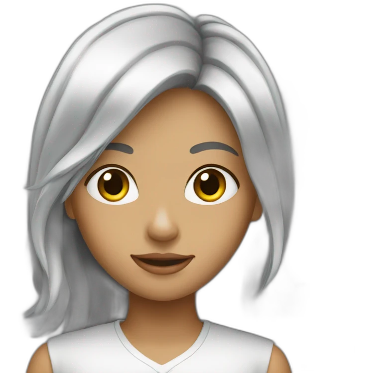 silver girl emoji
