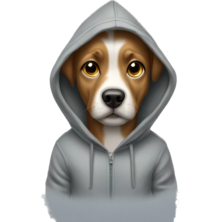 dog wearing hoodie emoji