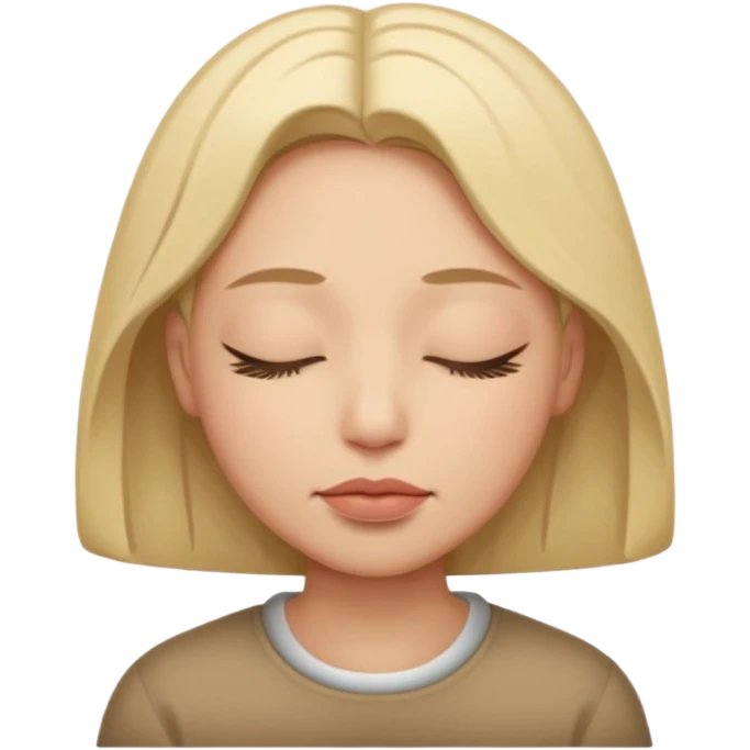 The human face with close eyes and bleh emoji