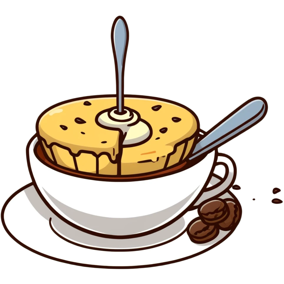 scone dipping into a cup of English tea emoji