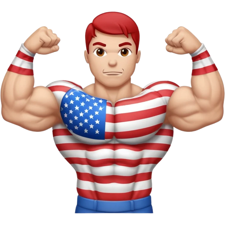 American flag flexing muscles emoji