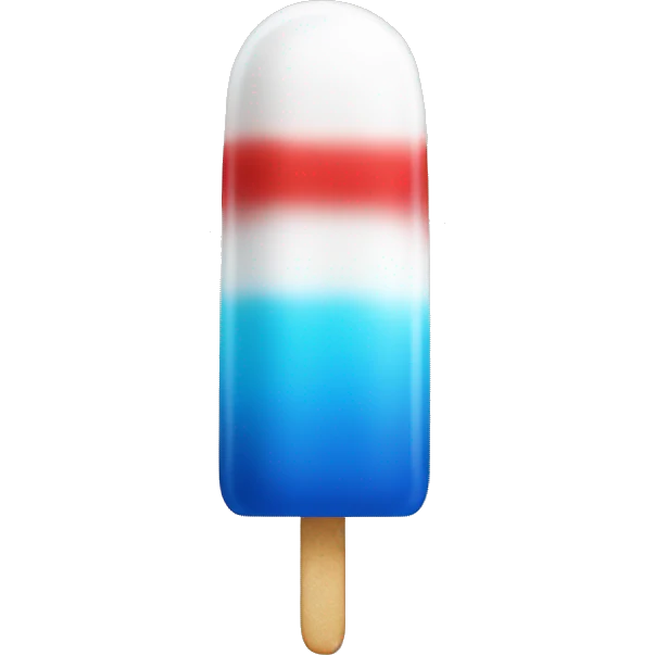 red white blue ice pop emoji