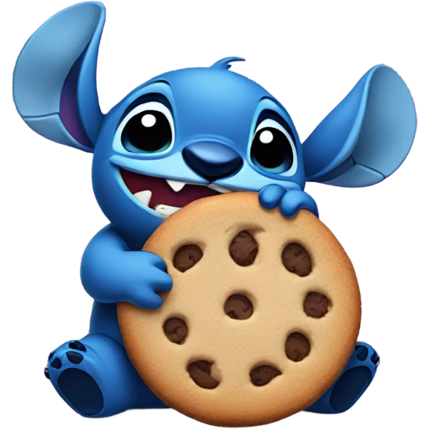 stitch hugging a cookie  emoji