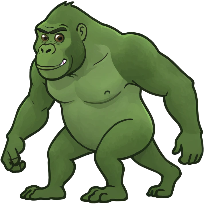 Gorilla in the forest walking emoji