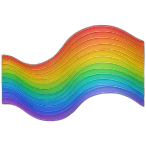 wavy sign on graph periodic rainbow emoji