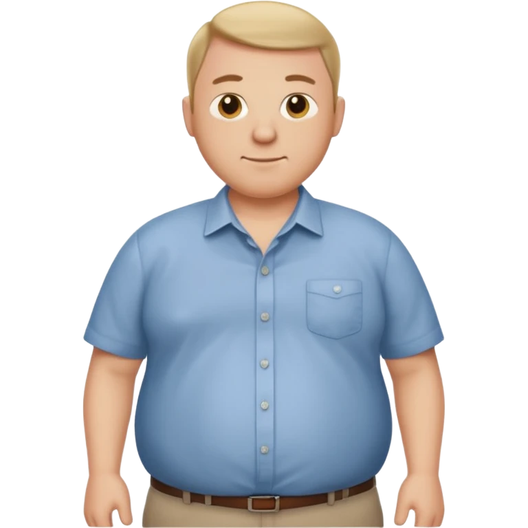 a man with thin arm and leg but the belly is big emoji