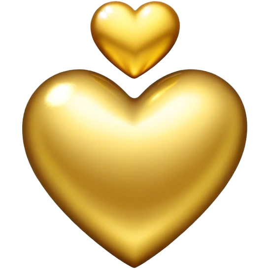 Golden heart with sparkles emoji