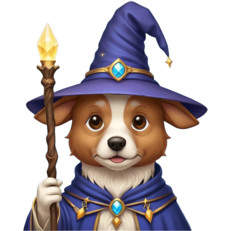 Dog wizard emoji