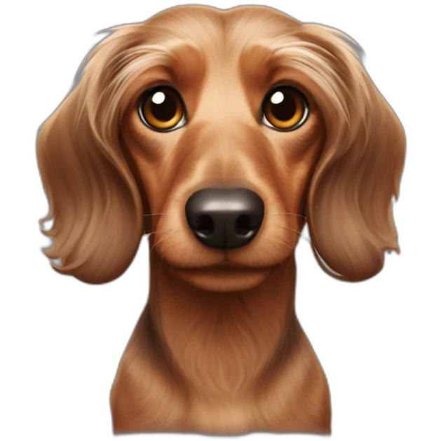 rough haired dachshund emoji