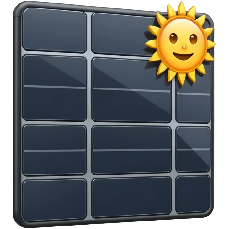 solar panel without sun emoji