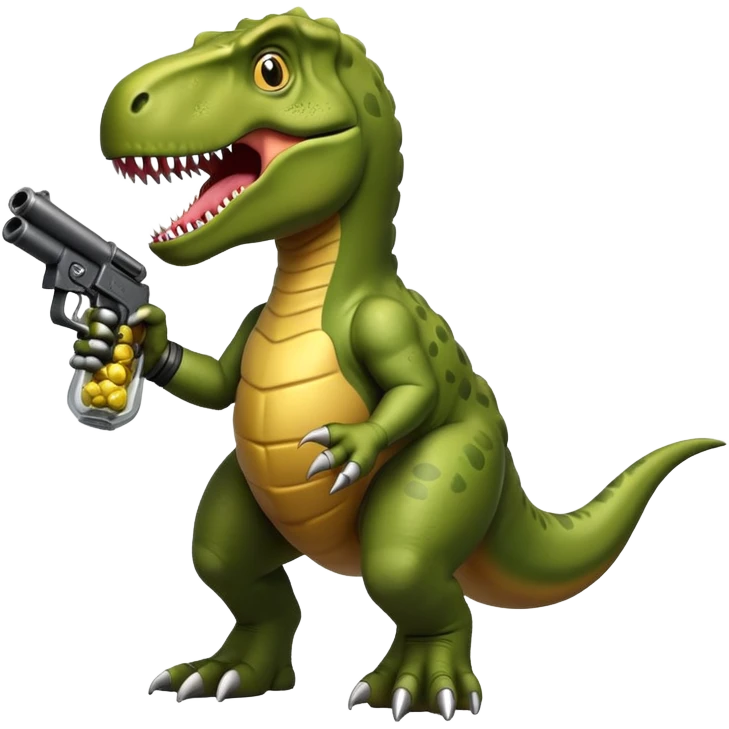 T Rex Dinosaur with Handgrenade emoji