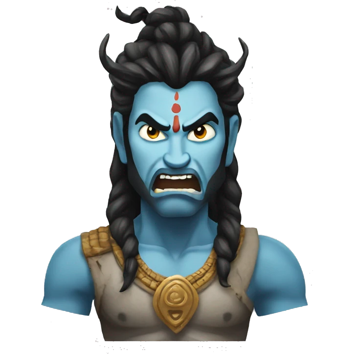 Angry shiva emoji