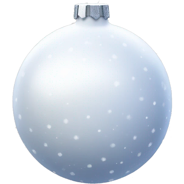 White Christmas ball ornament emoji