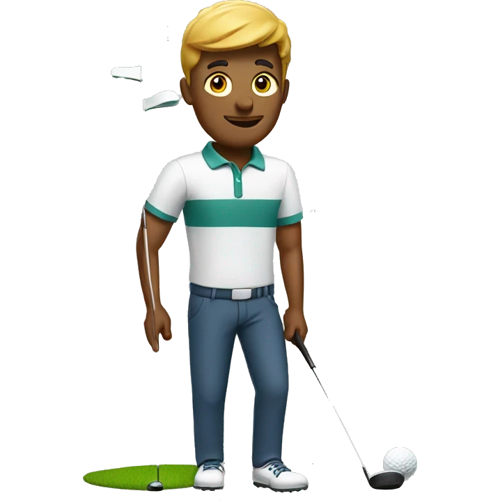 Guy playing golf emoji