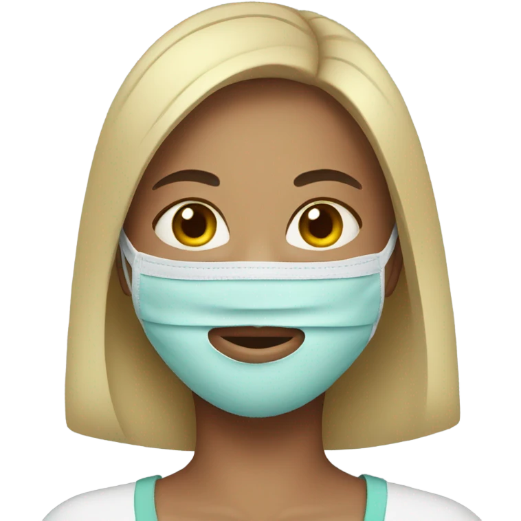 Face mask girl emoji