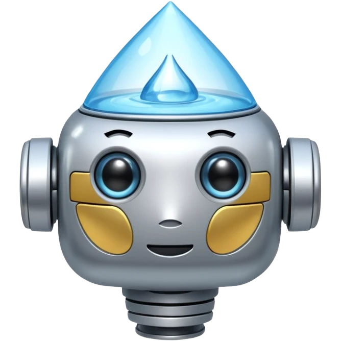 water Drop robot emoji